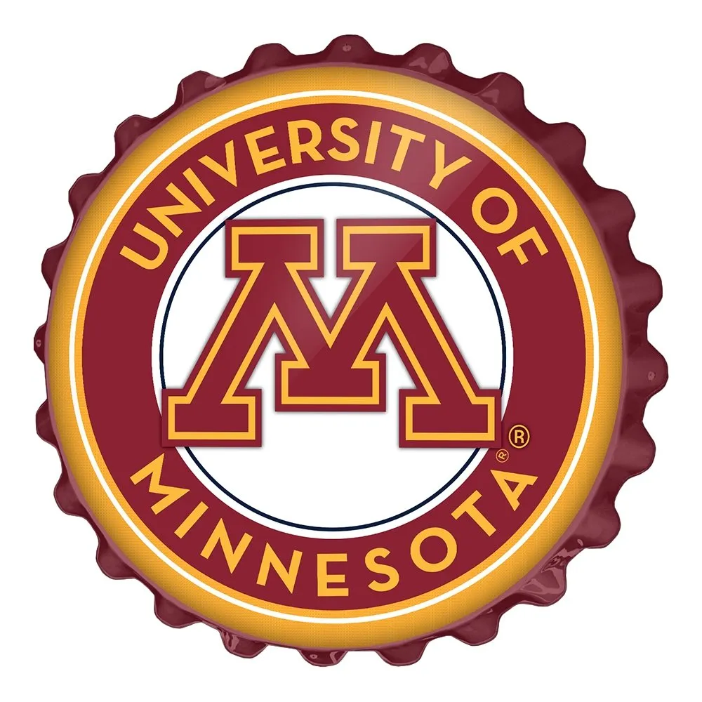 Minnesota Golden Gophers: Round Bottle Cap Wall Sign
