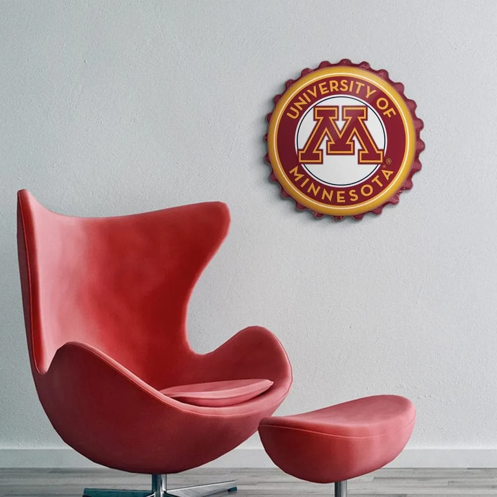 Minnesota Golden Gophers: Round Bottle Cap Wall Sign