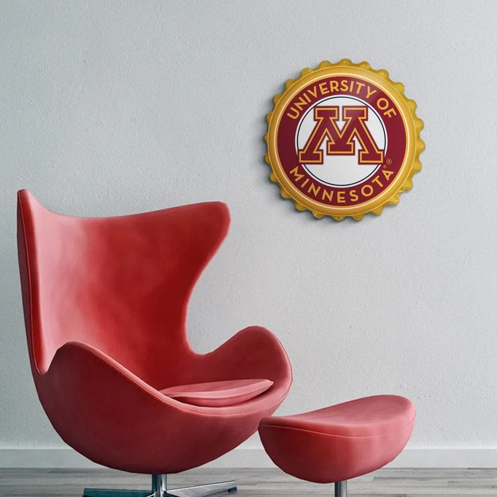 Minnesota Golden Gophers: Round Bottle Cap Wall Sign