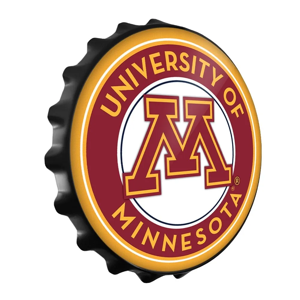 Minnesota Golden Gophers: Round Bottle Cap Wall Sign