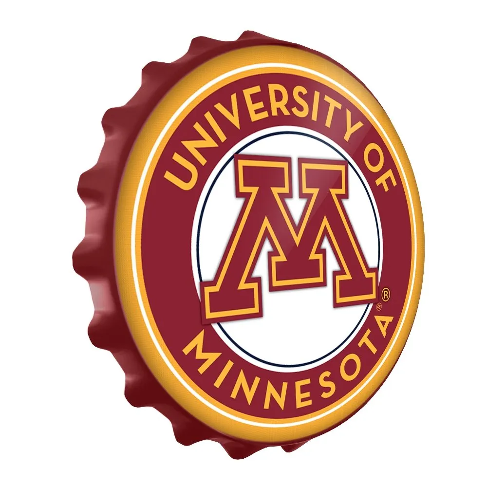 Minnesota Golden Gophers: Round Bottle Cap Wall Sign
