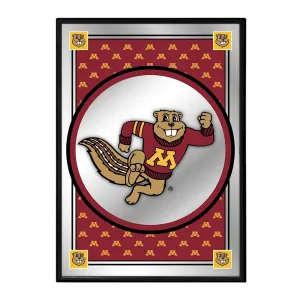 Minnesota Golden Gophers: Team Spirit, Mascot - Framed Mirrored Wall Sign