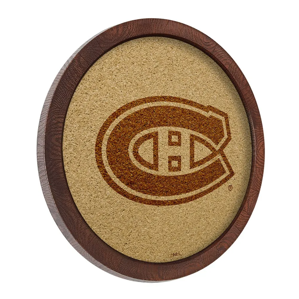 Montreal Canadiens: Barrel Top Cork Note Board