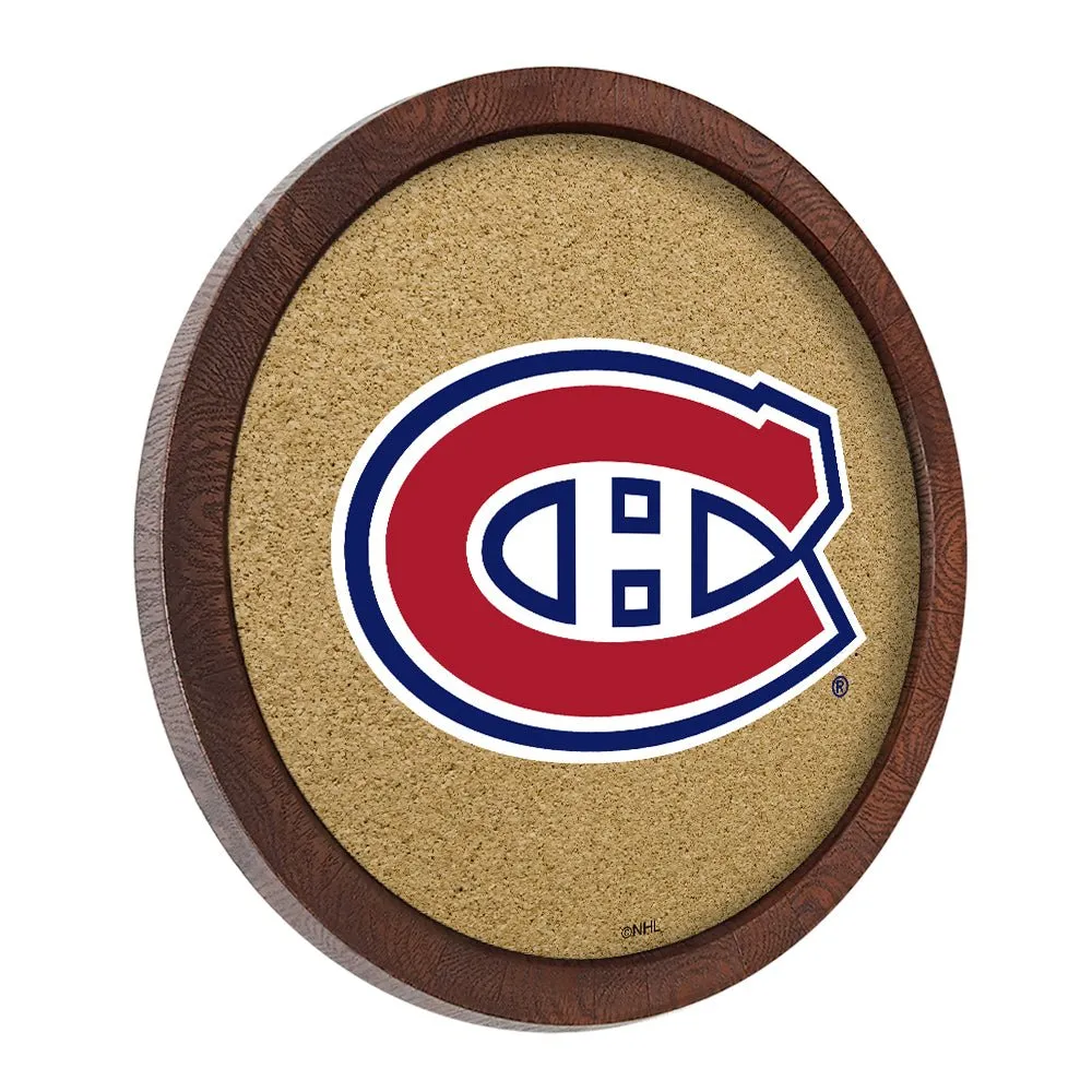 Montreal Canadiens: Barrel Top Cork Note Board
