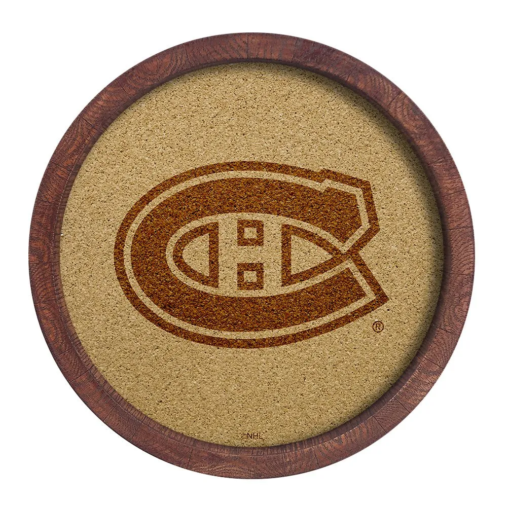 Montreal Canadiens: Barrel Top Cork Note Board