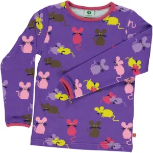 Mouse Long Sleeve Shirt - Viola - 1 Left Size 9-10 years