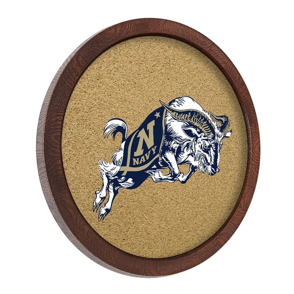 Navy Midshipmen: Mascot - "Faux" Barrel Top Cork Note Board