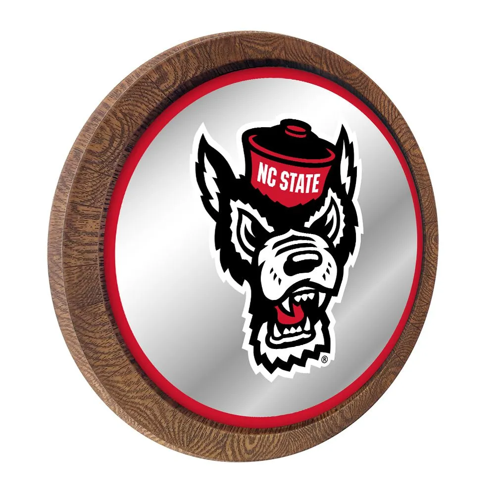 NC State Wolfpack: Mascot - Mirrored Barrel Top Mirrored Wall Sign