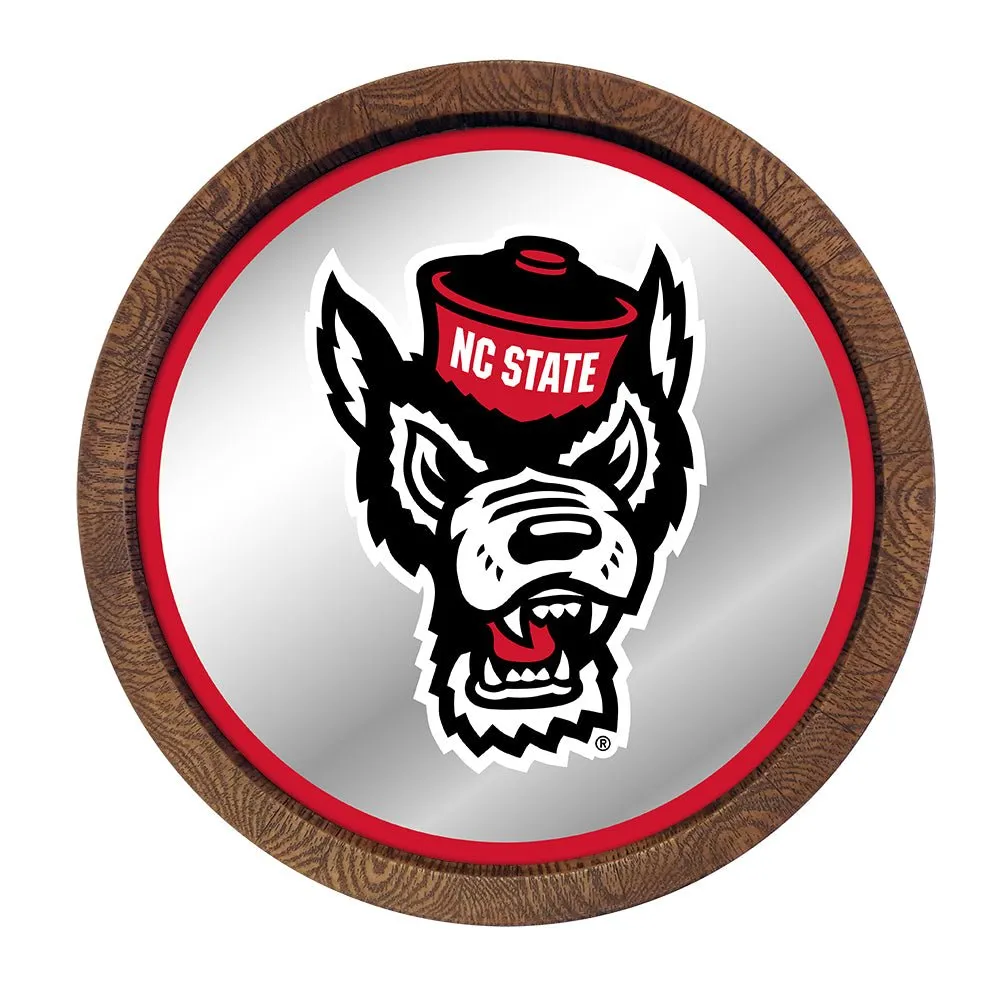 NC State Wolfpack: Mascot - Mirrored Barrel Top Mirrored Wall Sign