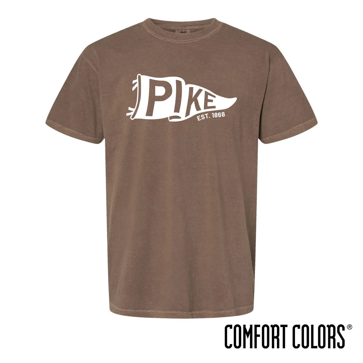 New! PIKE Brown Pennant Short Sleeve Tee