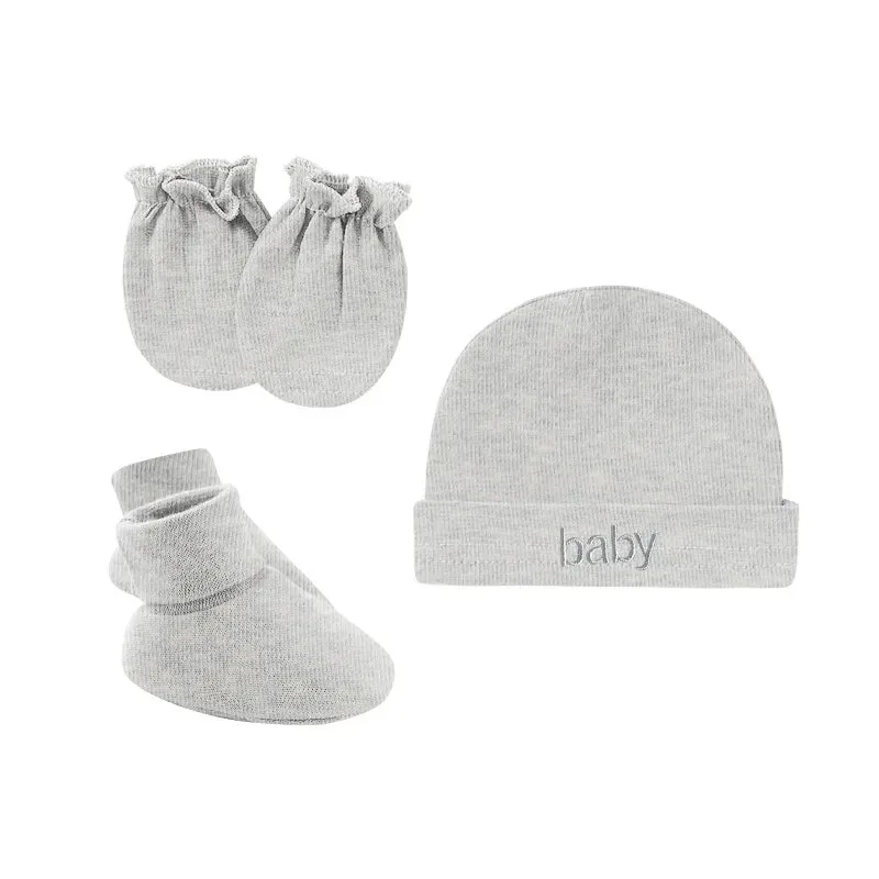 Newborn Hat Gloves Socks Set for Baby Cotton Fall Casual Photography Props Soft Headwear Infant Nightcap Fashion