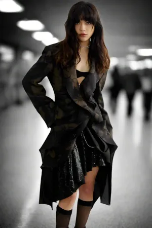 Nocturnal Rose Asymmetric Blazer