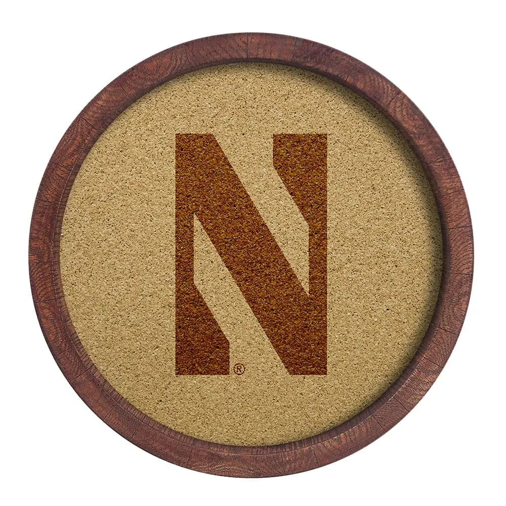 Northwestern Wildcats: "Faux" Barrel Top Cork Note Board