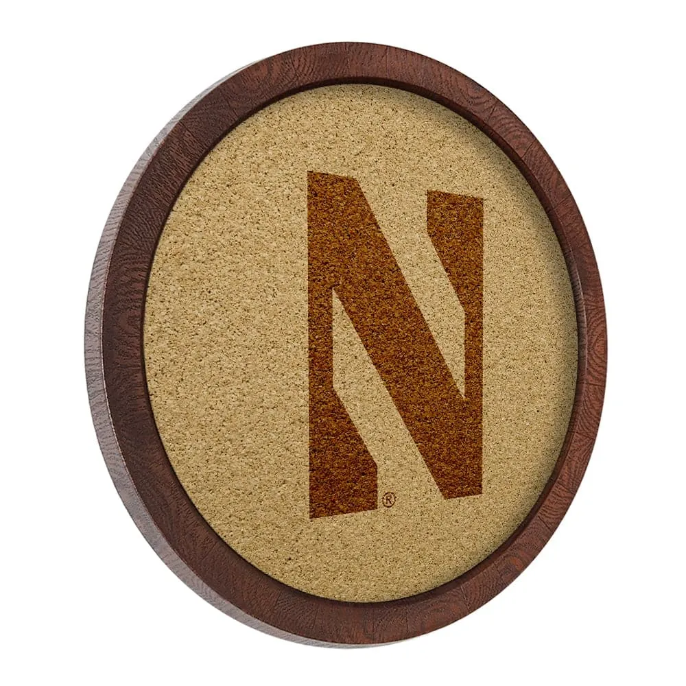 Northwestern Wildcats: "Faux" Barrel Top Cork Note Board