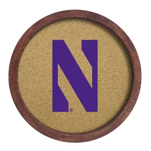 Northwestern Wildcats: "Faux" Barrel Top Cork Note Board