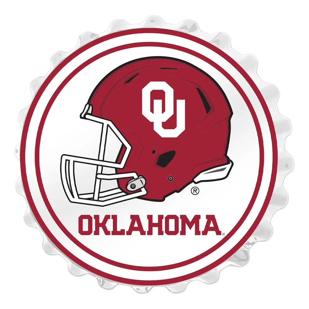 Oklahoma Sooners: Helmet - Bottle Cap Wall Sign