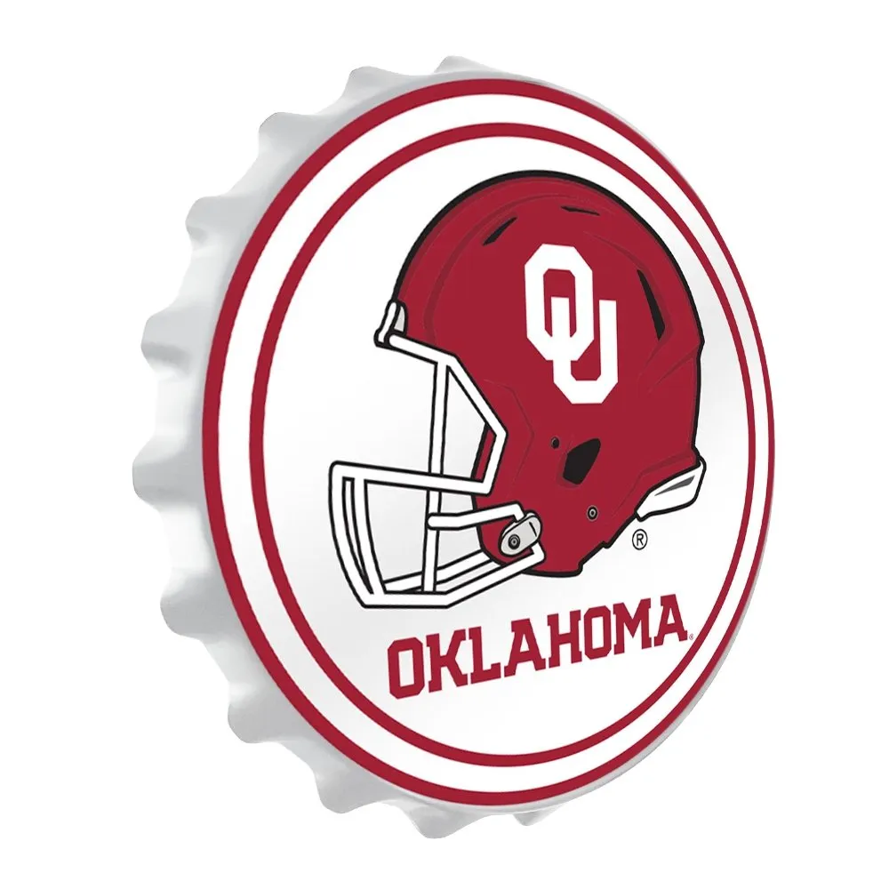 Oklahoma Sooners: Helmet - Bottle Cap Wall Sign