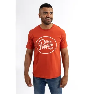 Orange Retro Script Mens T-Shirt