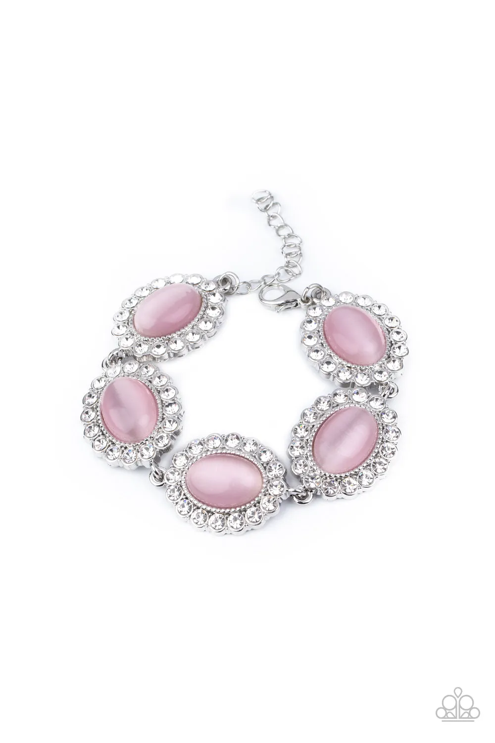Paparazzi Demurely Diva - Pink Moonstone Bracelet