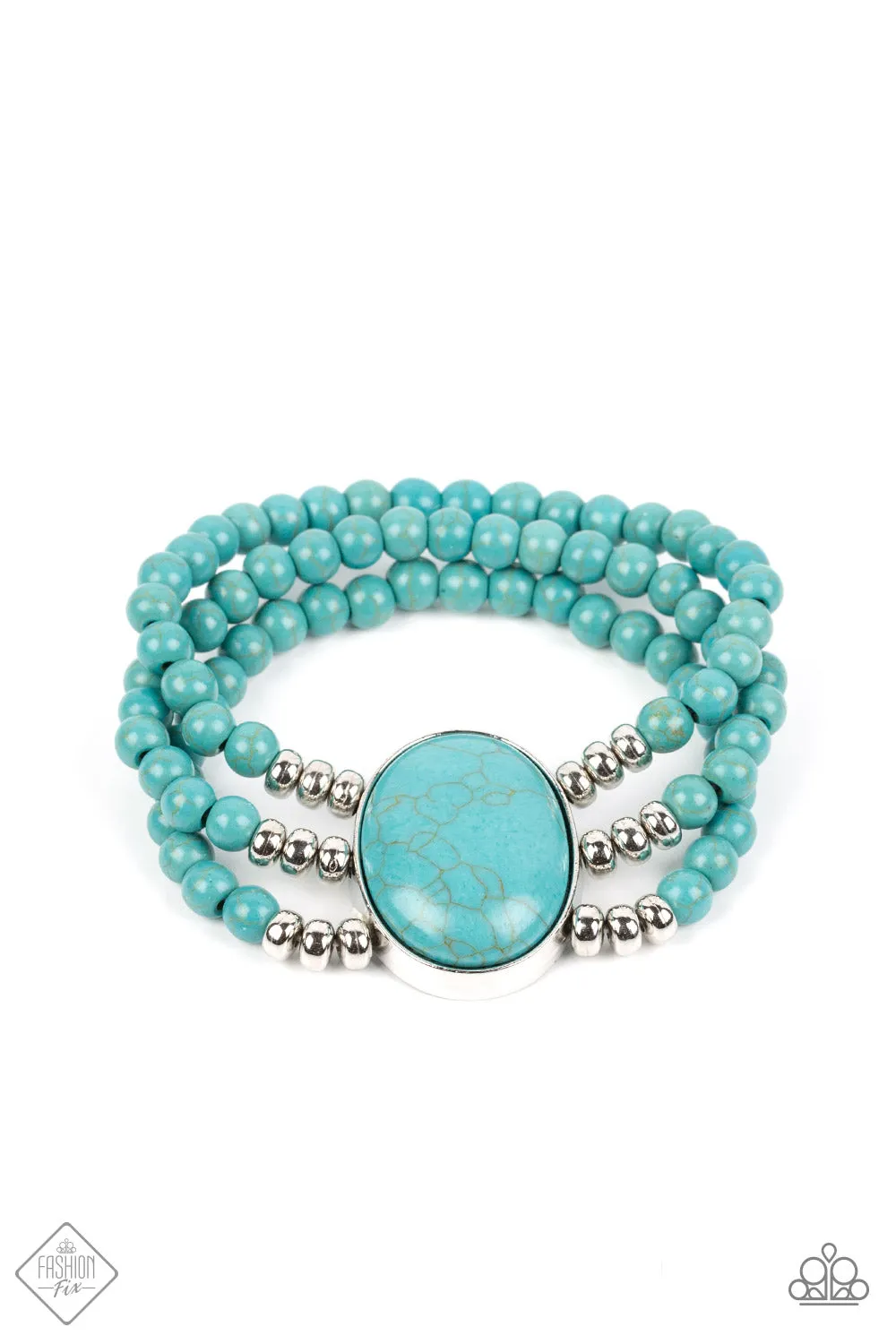 Paparazzi Stone Pools Bracelet Blue
