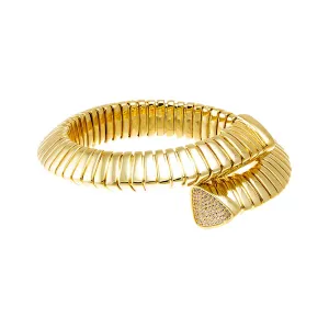 Pave Snake Chain Overlap Bracelet
