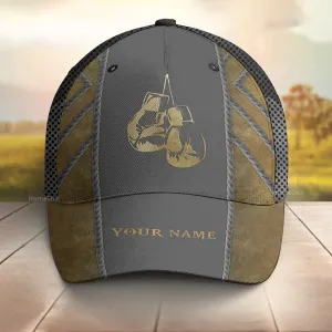 Personalized Custom Name Boxing Be Strong Hat Classic Cap PN209051Pa