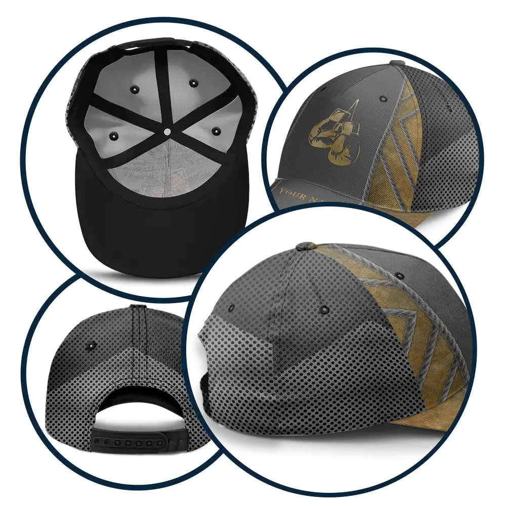 Personalized Custom Name Boxing Be Strong Hat Classic Cap PN209051Pa