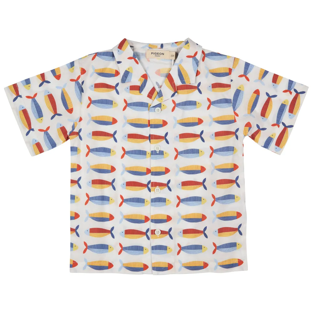 Pigeon Organics Easy Summer Shirt (AOP) Sardines SS25