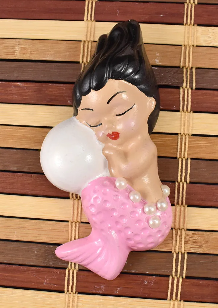 Pink Black Haired Mermaid Set