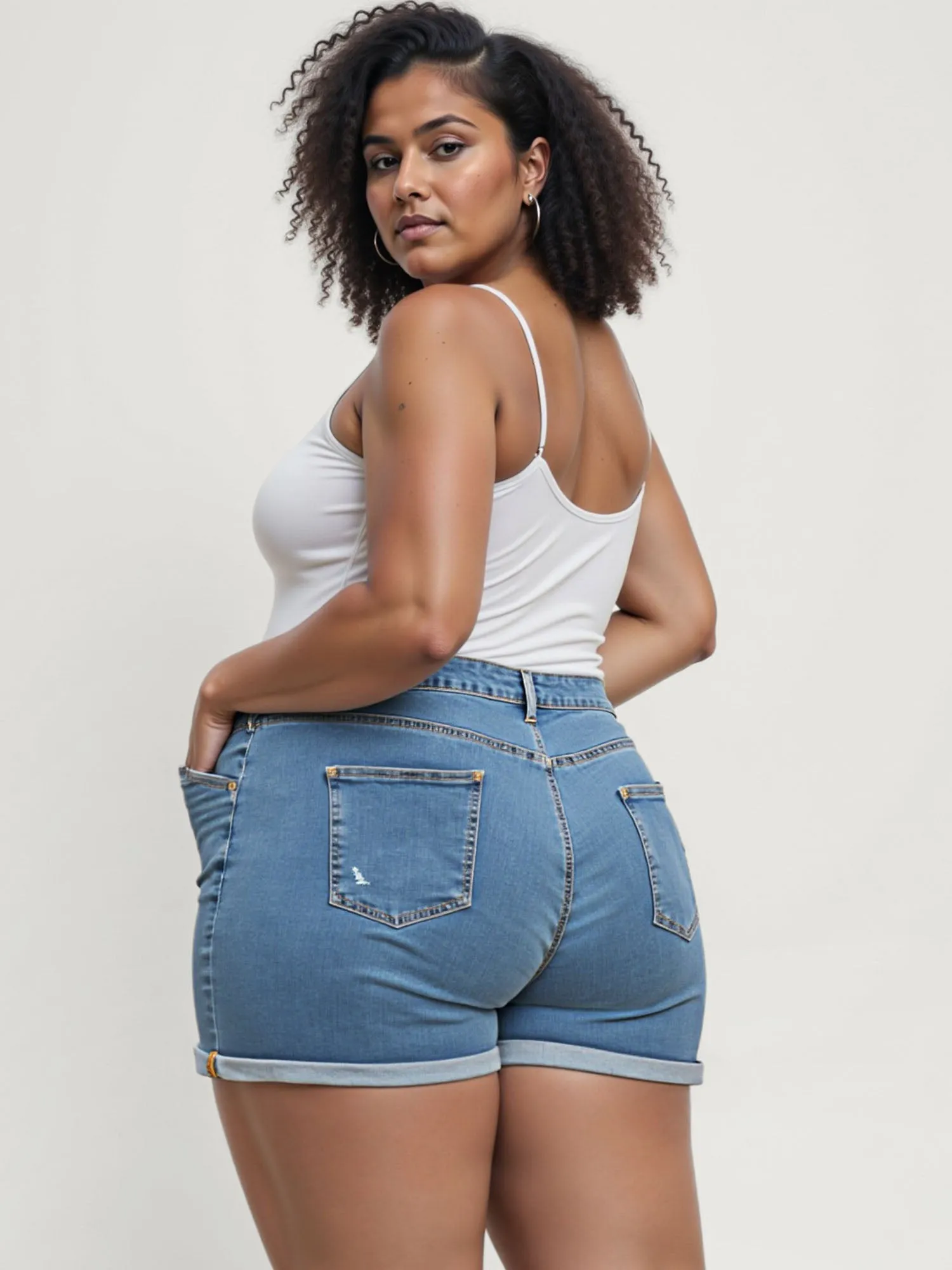 Plus Midrise Essential 7-inch Boyfriend Denim Short