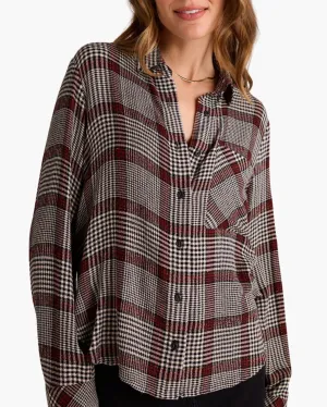 POCKET SHIRT TAIL BUTTON DOWN IN WINTER GLEN PLAID