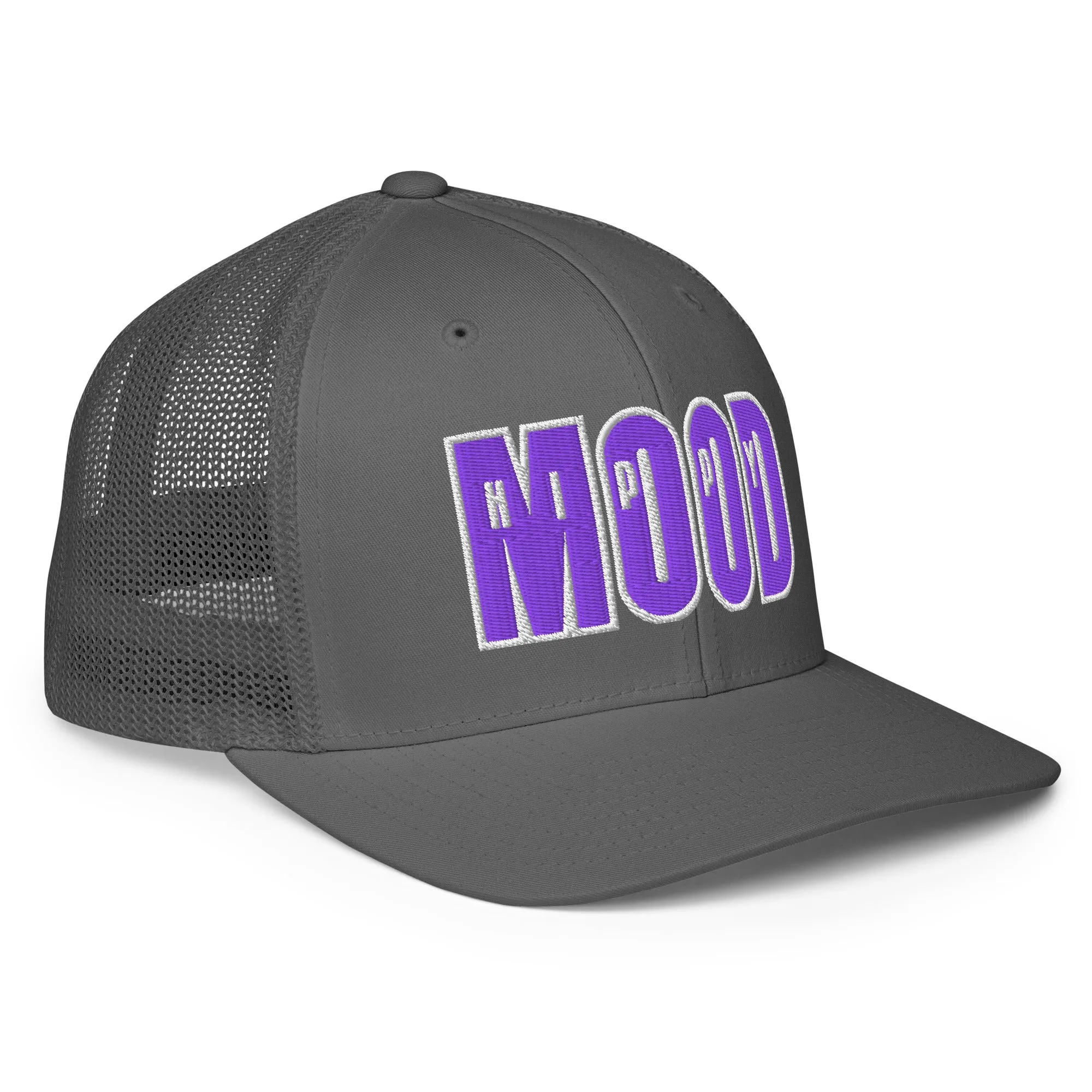 Purple Splash Print Closed-back Trucker Cap
