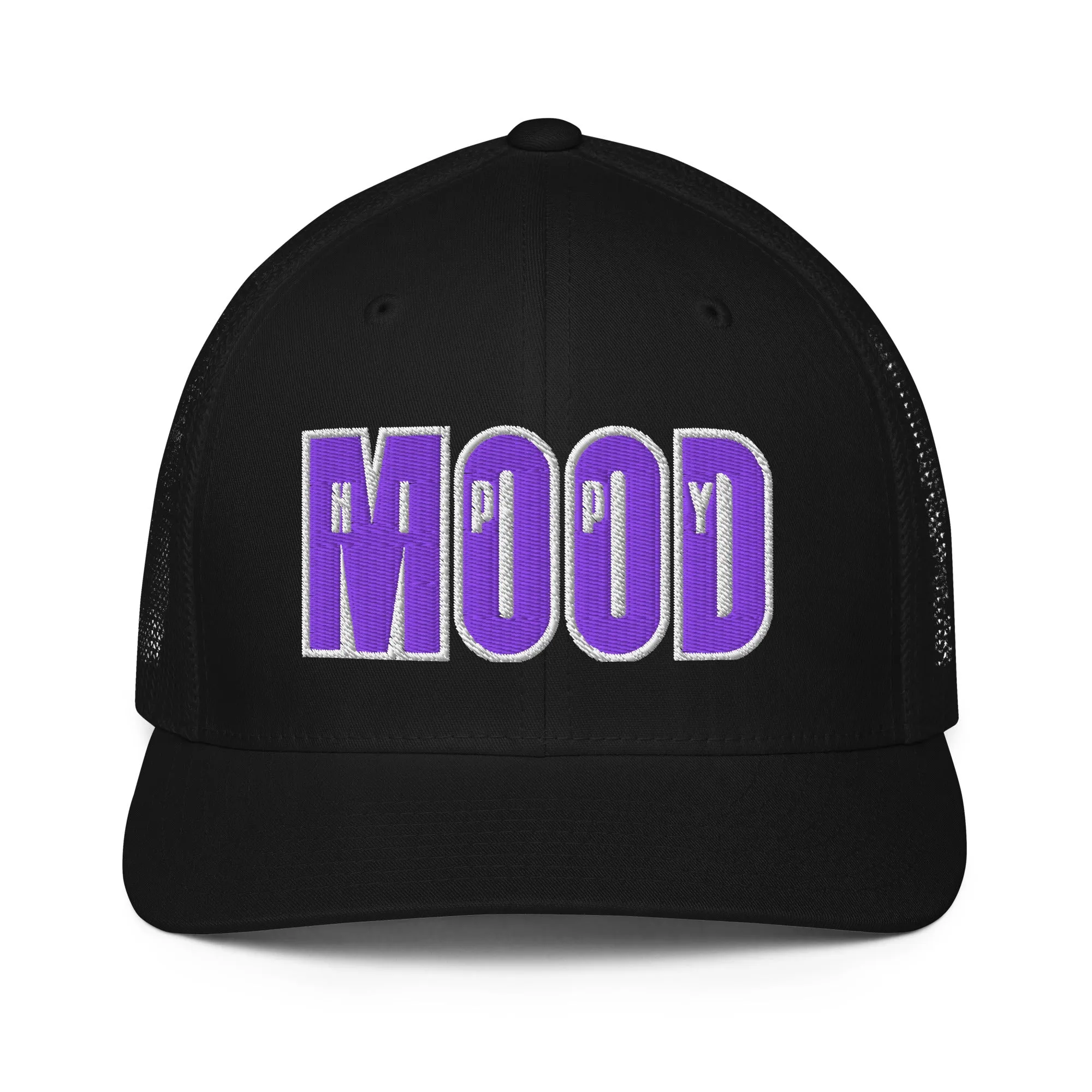 Purple Splash Print Closed-back Trucker Cap