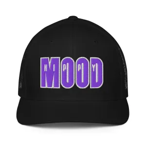 Purple Splash Print Closed-back Trucker Cap