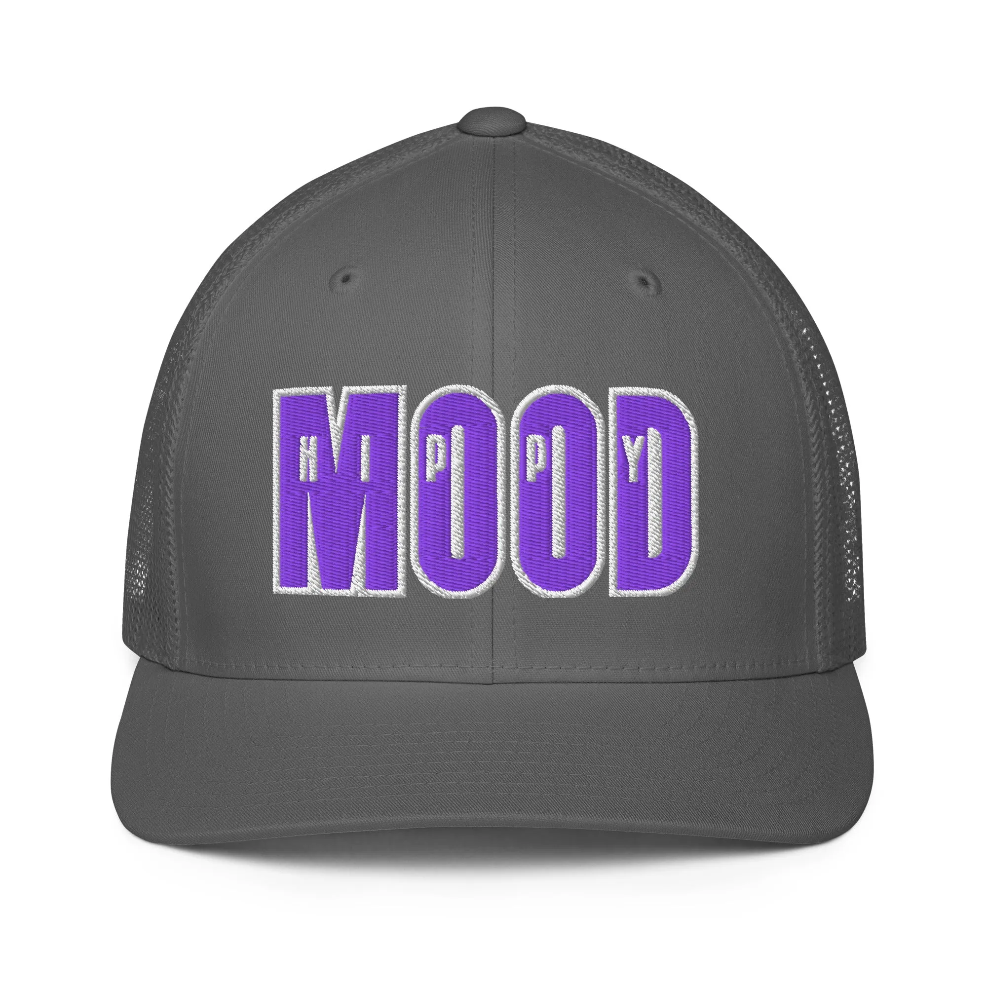 Purple Splash Print Closed-back Trucker Cap