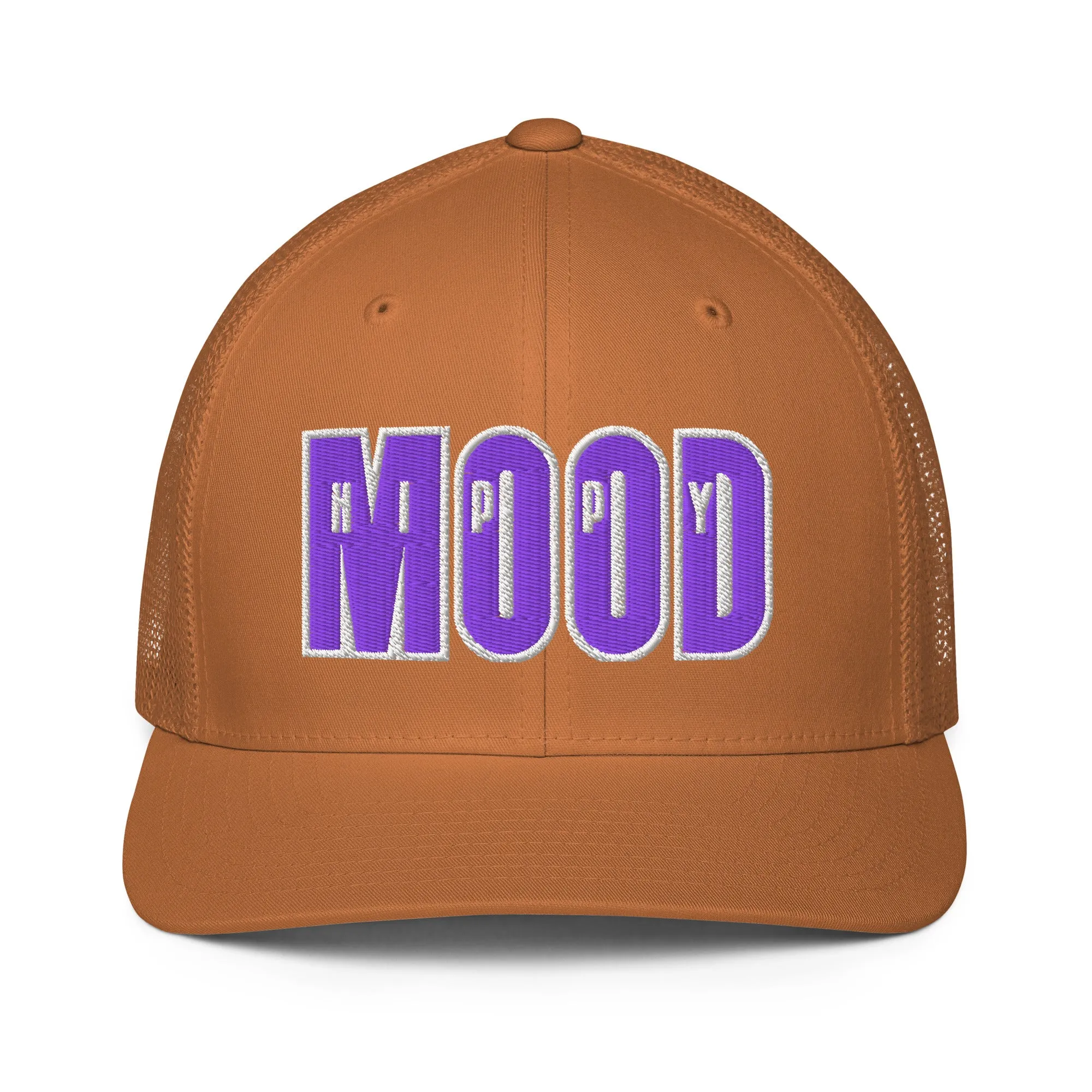 Purple Splash Print Closed-back Trucker Cap