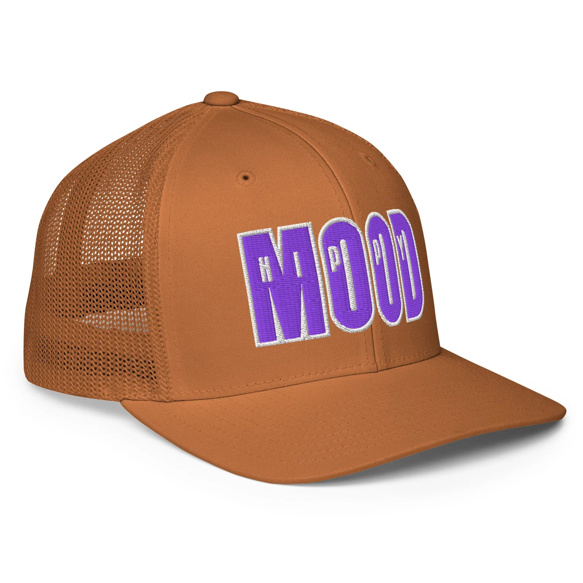 Purple Splash Print Closed-back Trucker Cap