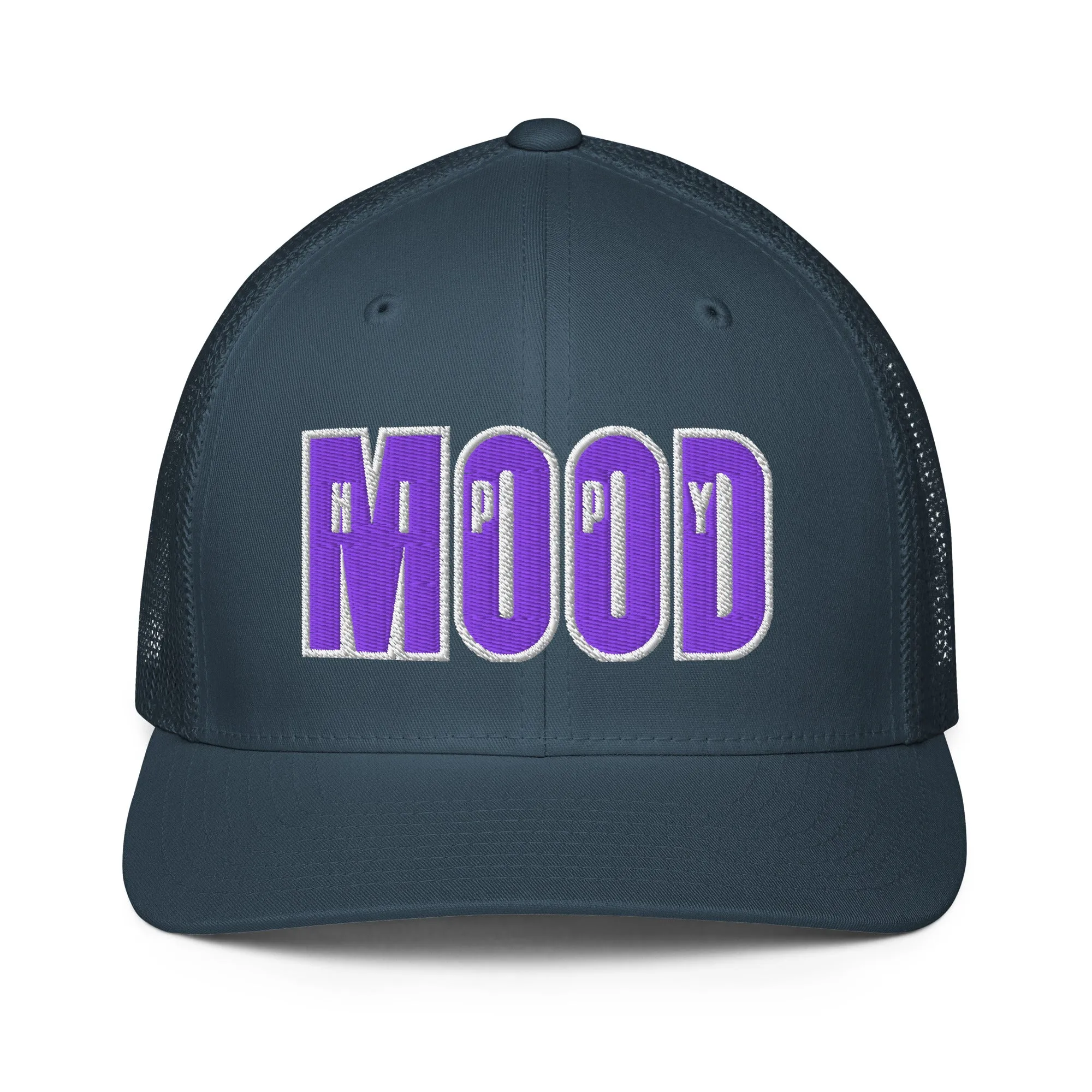 Purple Splash Print Closed-back Trucker Cap