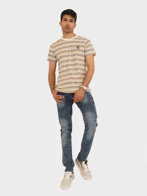 "NEVIO" Crew Neck Slim Fit T-Shirt