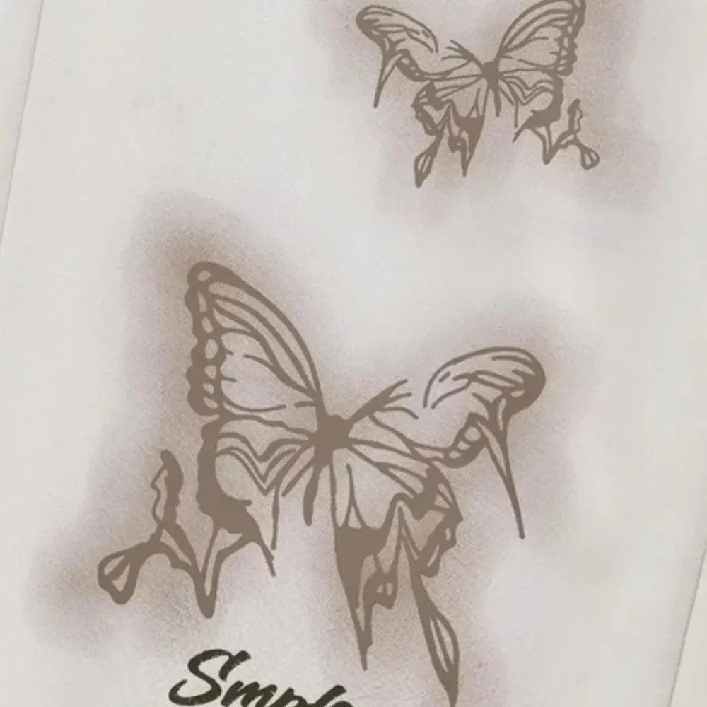 "Retro Butterfly Print Versatile" Sweatpants