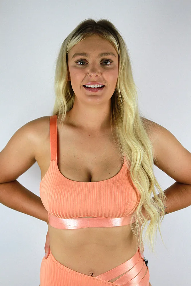 Rarr Crystal Strappy Bra – White