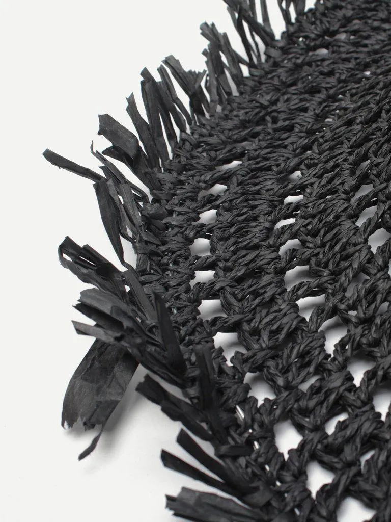 Raw Edge Straw Hat
