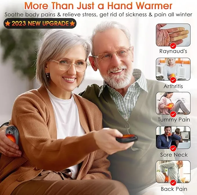Rechargeable Hand Warmers 6000mAh Portable: Aleath Warm Gifts for Outdoor Hunting Camping - 2 Pack Electric Hot Handwarmers for Women Men