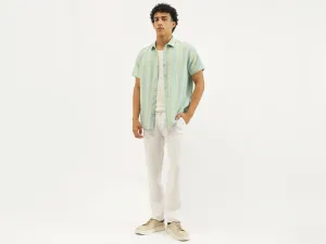Relaxed Fit Spread Collar Striped Shirt