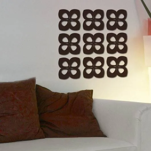 Retro 3D Foam Wall Stickers (34.3/30.3cm)