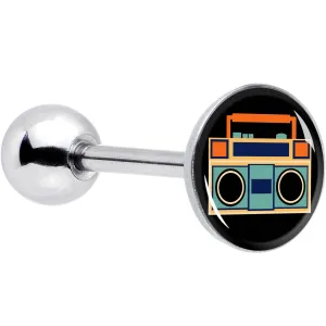 Retro Boombox Barbell Tongue Ring