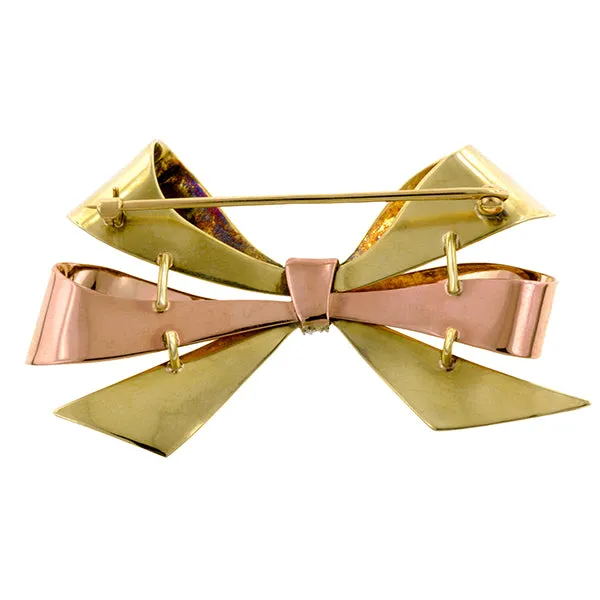 Retro Diamond Bow Pin
