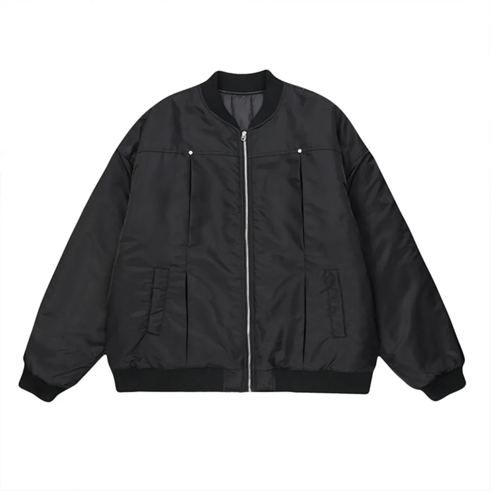 Retro Drawstring Bomber Jacket