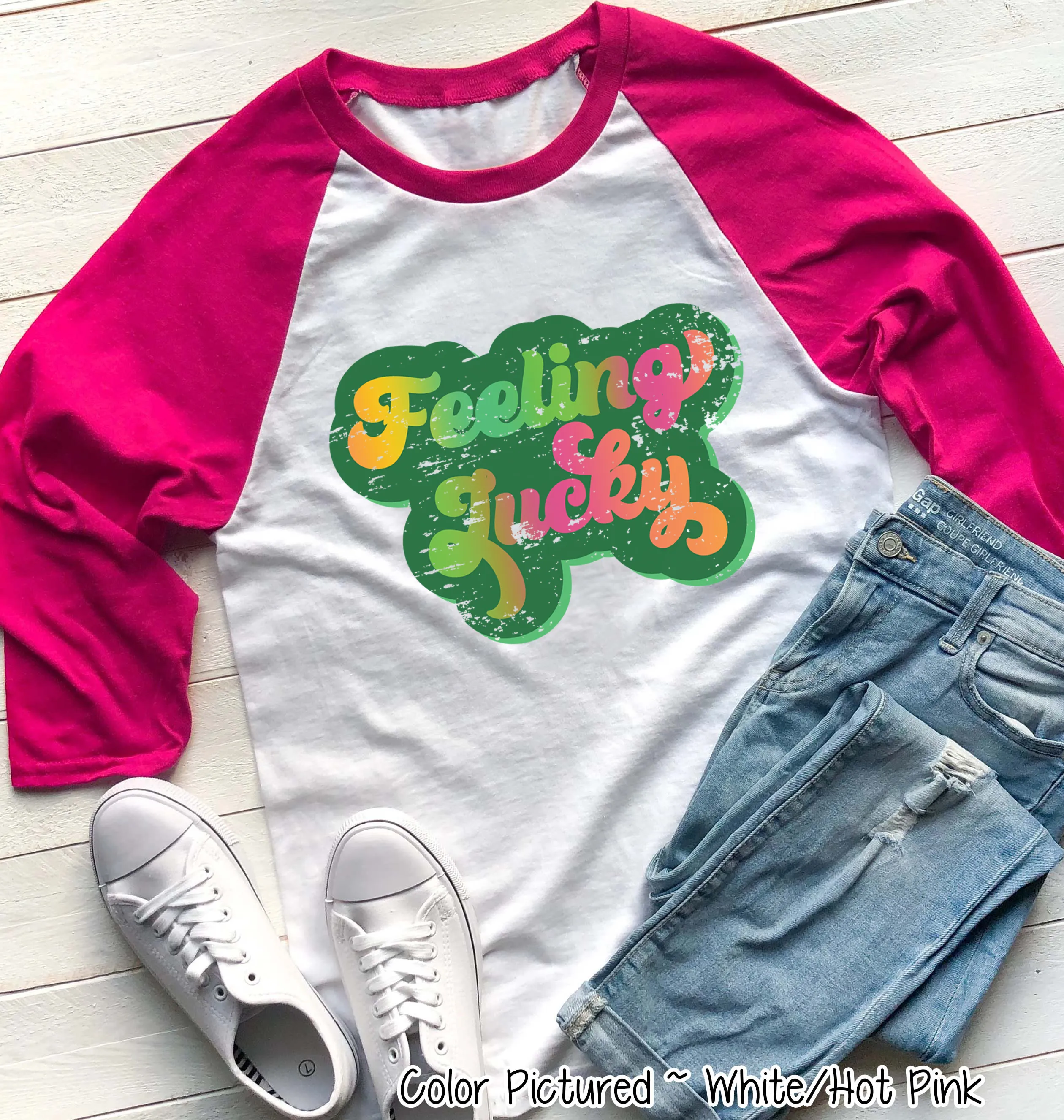 Retro Feeling Lucky St Patricks Day Tee