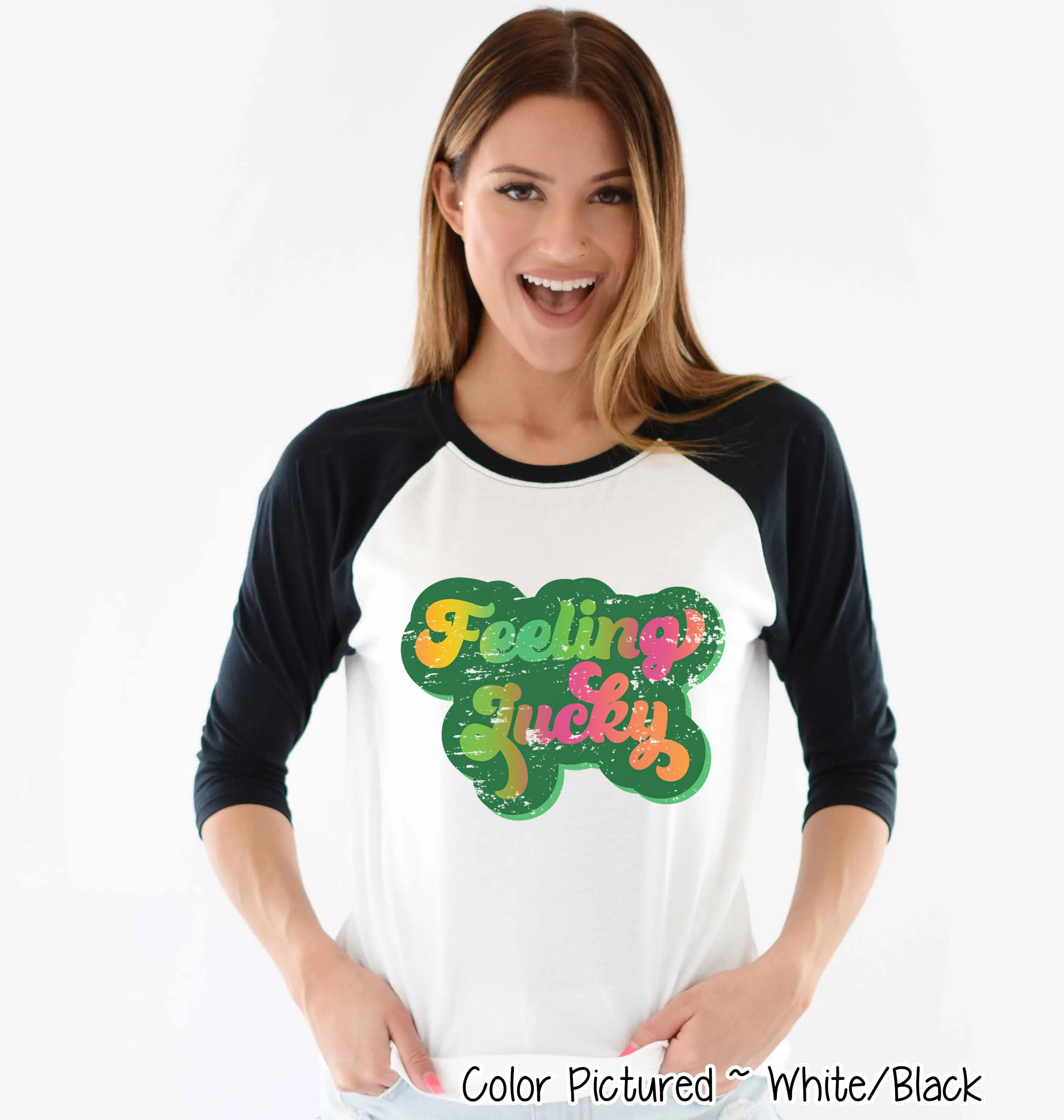 Retro Feeling Lucky St Patricks Day Tee